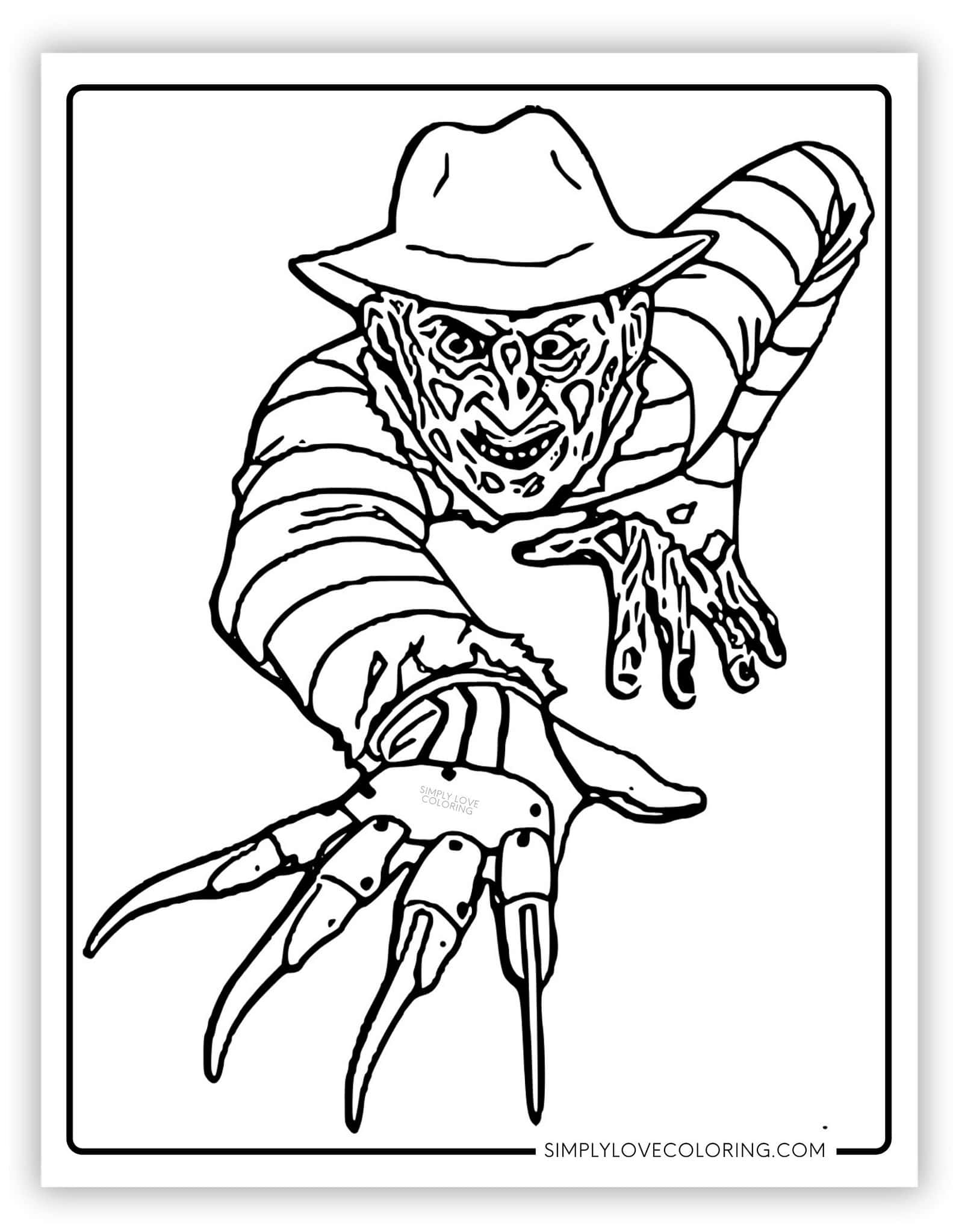 Horror Coloring Pages (Free PDF Printables) - Simply Love Coloring