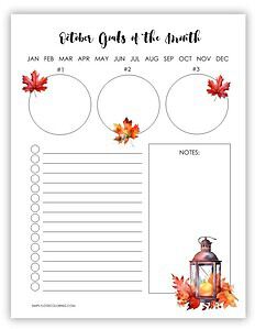 October Planner Printables (Free PDF Download) - Simply Love Coloring