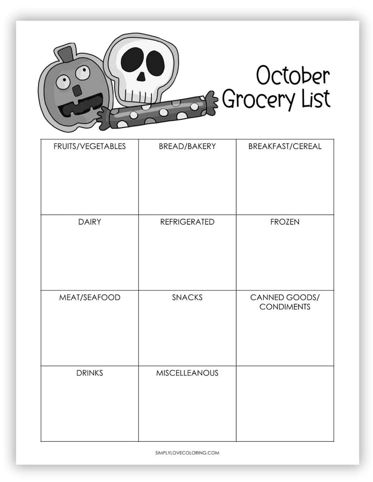 October Planner Printables (Free PDF Download) - Simply Love Coloring