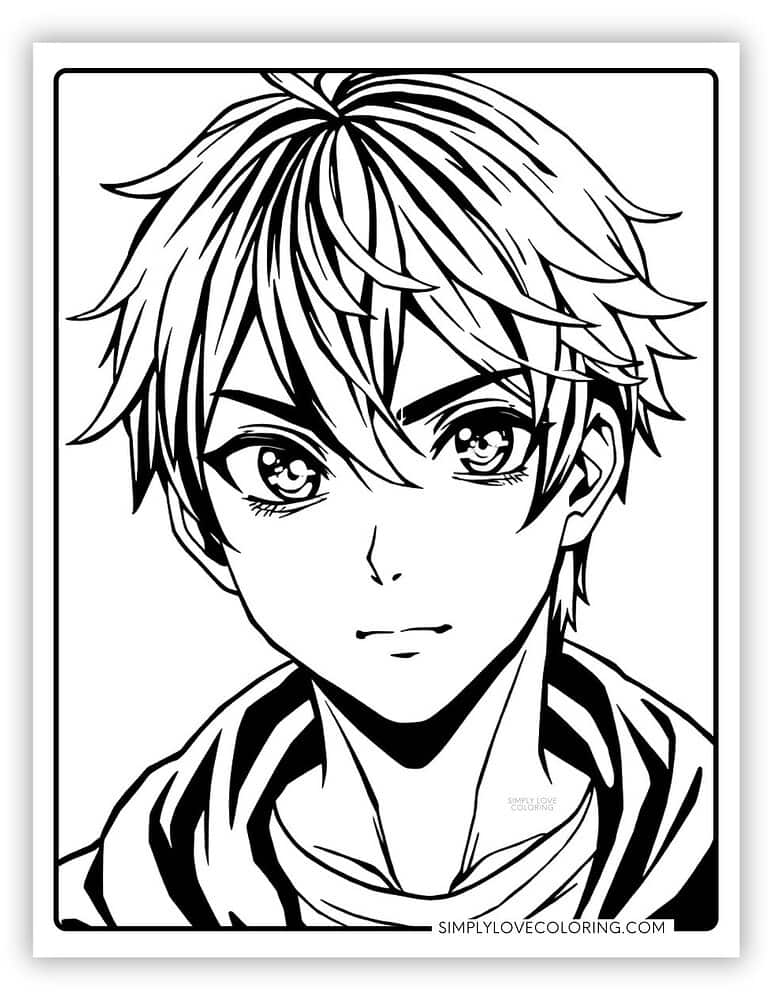 Anime Coloring Pages (Free PDF Printables) Simply Love Coloring