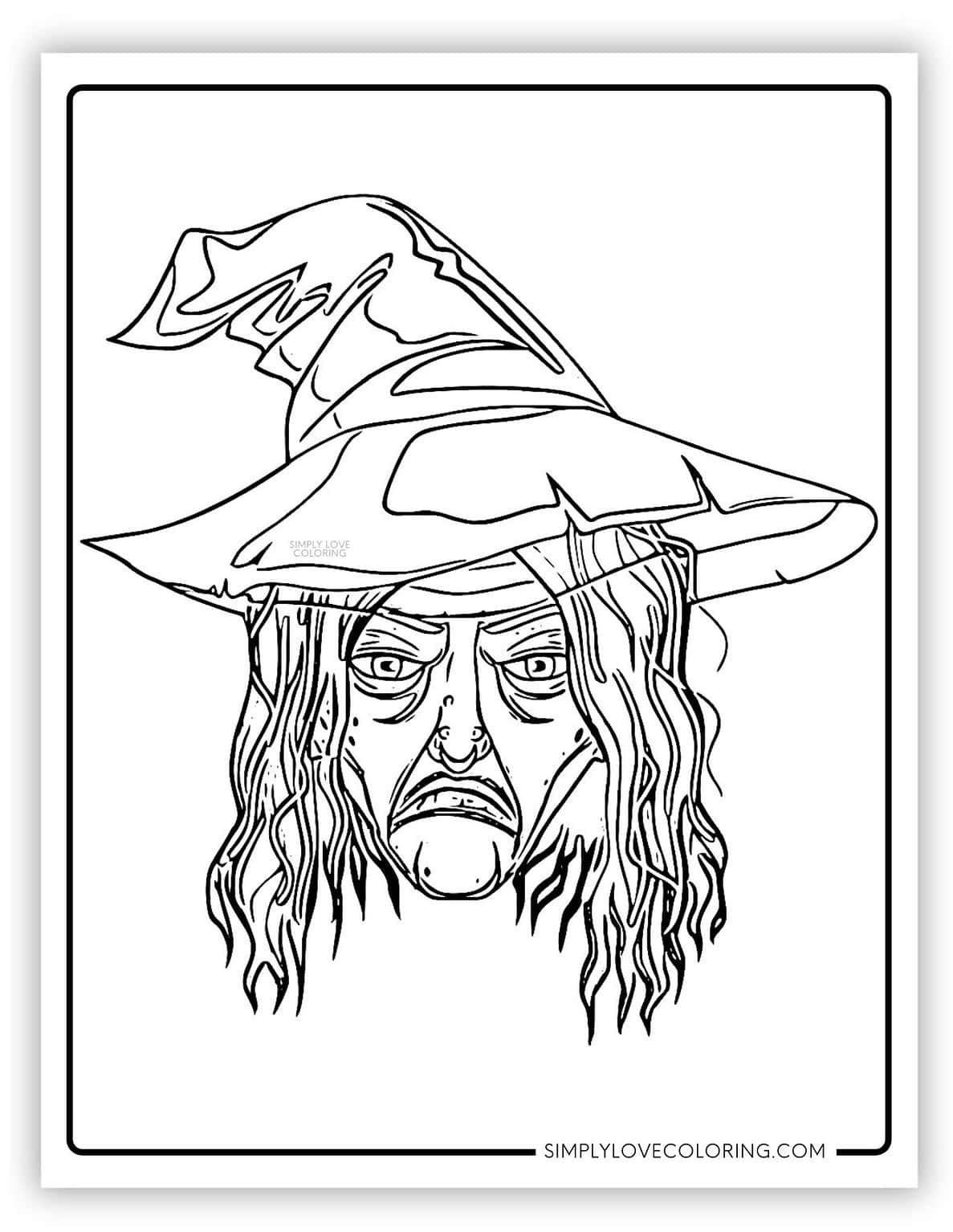 Witch Coloring Pages (Free PDF Printables) - Simply Love Coloring