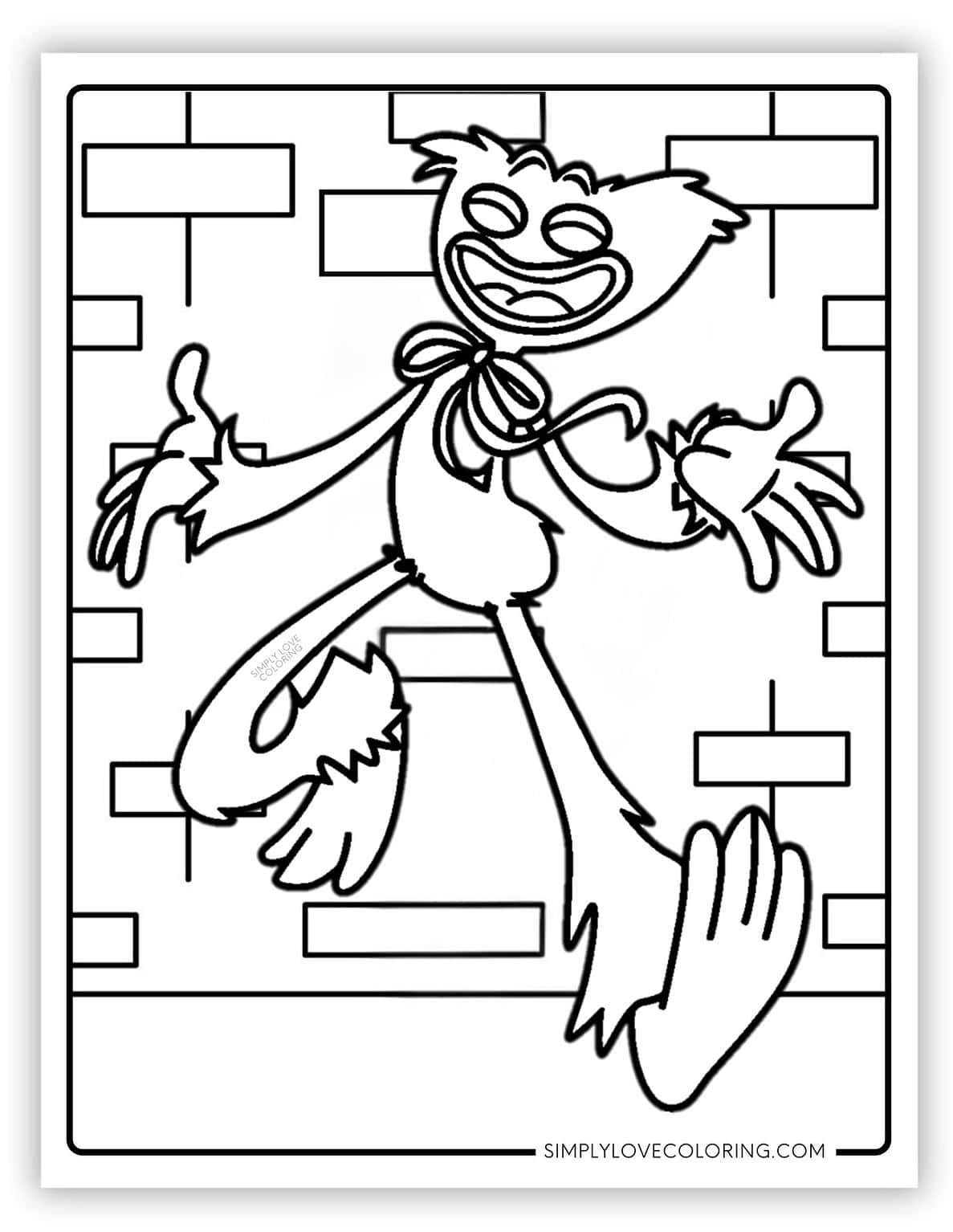 Huggy Wuggy Coloring Pages (Free PDF Printables) - Simply Love Coloring