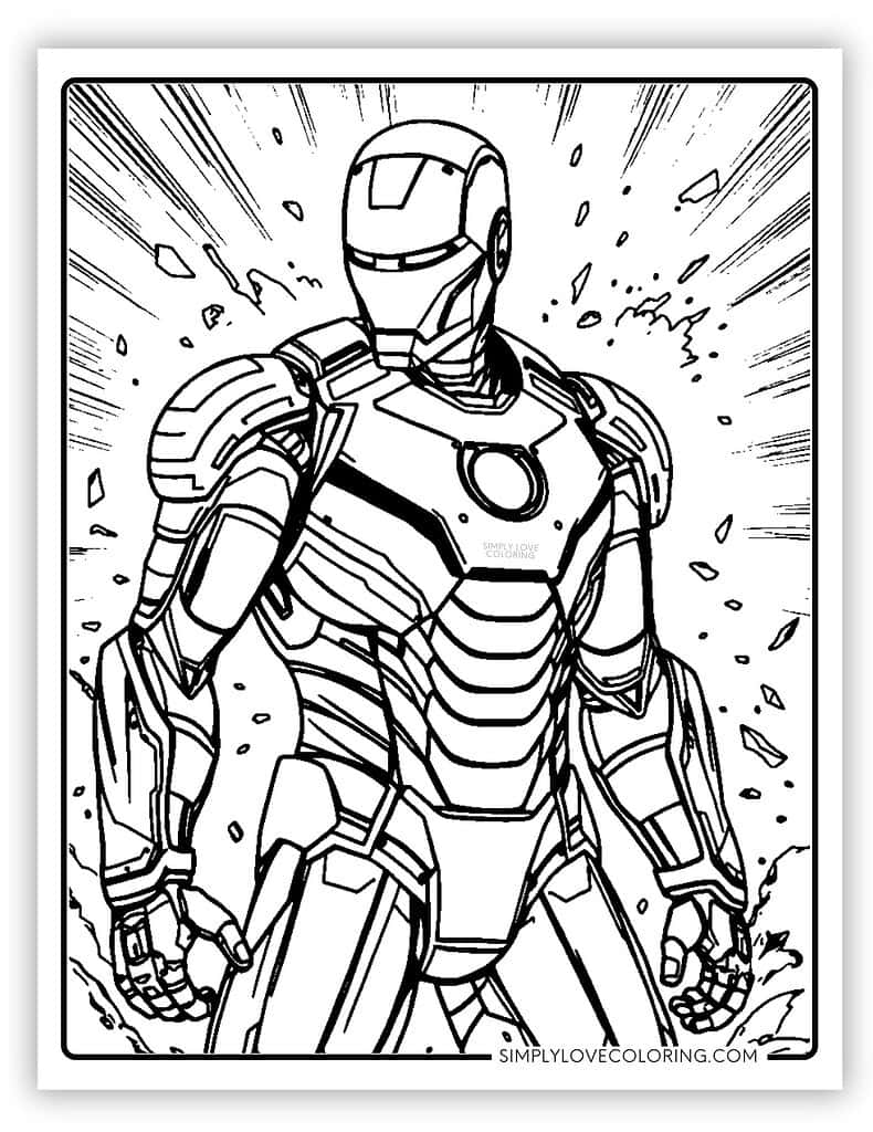 Iron Man Flying Drawings