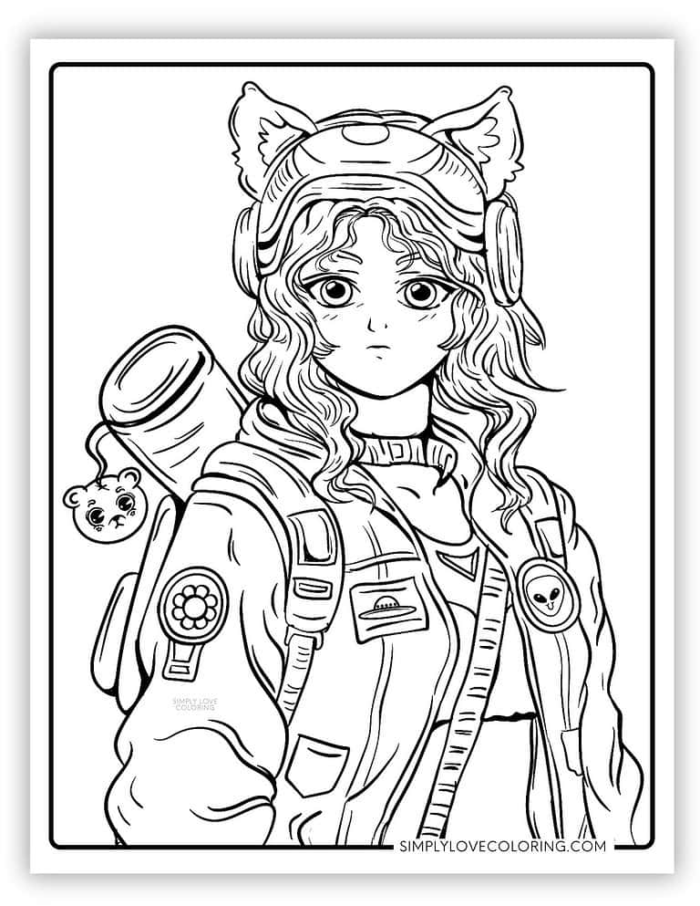 Anime Coloring Pages (Free PDF Printables) - Simply Love Coloring