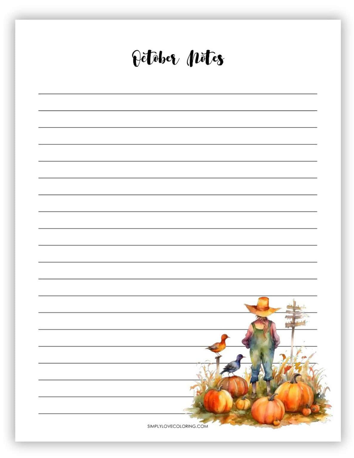 October Planner Printables (Free PDF Download) - Simply Love Coloring