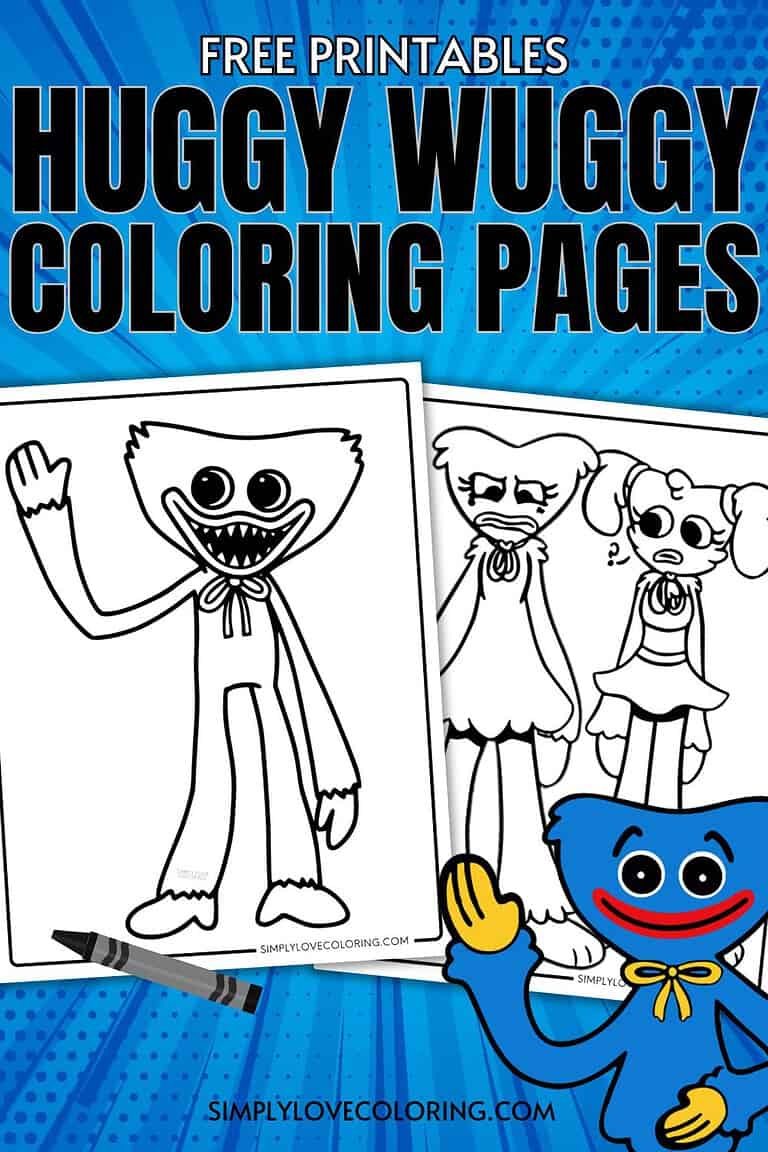 Huggy Wuggy Coloring Pages (Free PDF Printables) - Simply Love Coloring