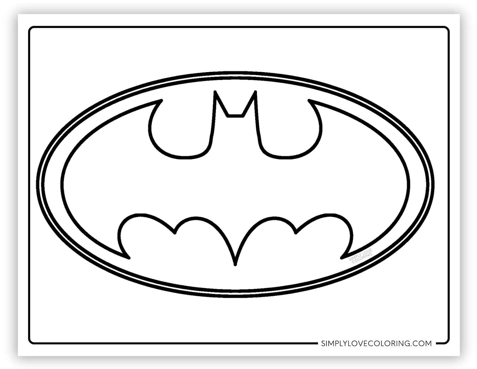 Free Printable Batman Logo Coloring Pages Duck Printable