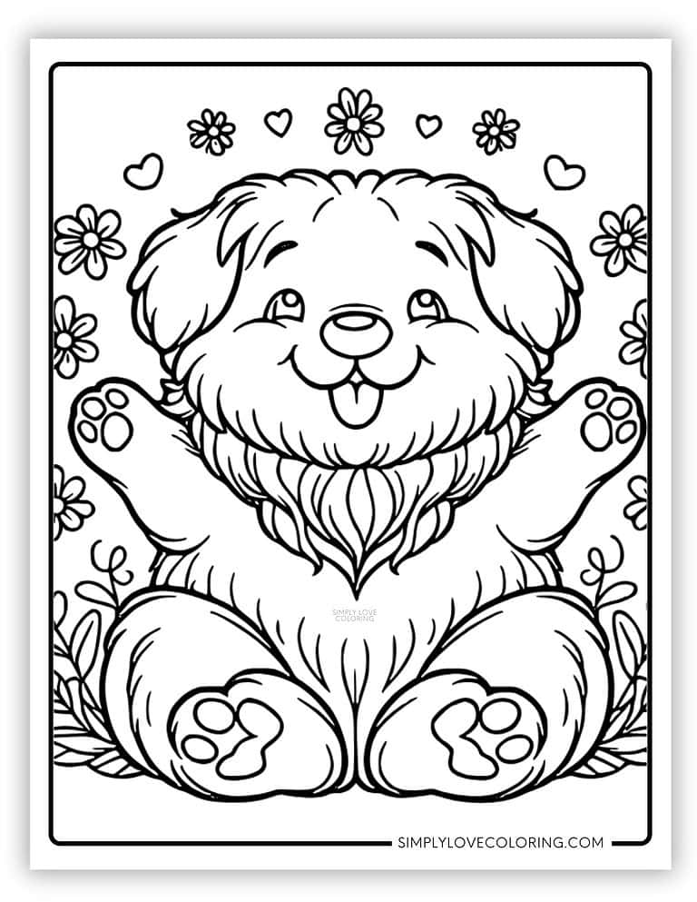 Puppy Coloring Pages (Free PDF Printables) - Simply Love Coloring