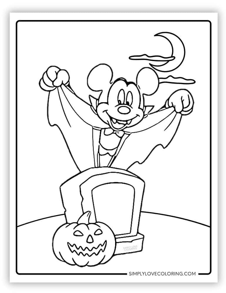 Disney Halloween Coloring Pages (Free PDF Printables) - Simply Love ...