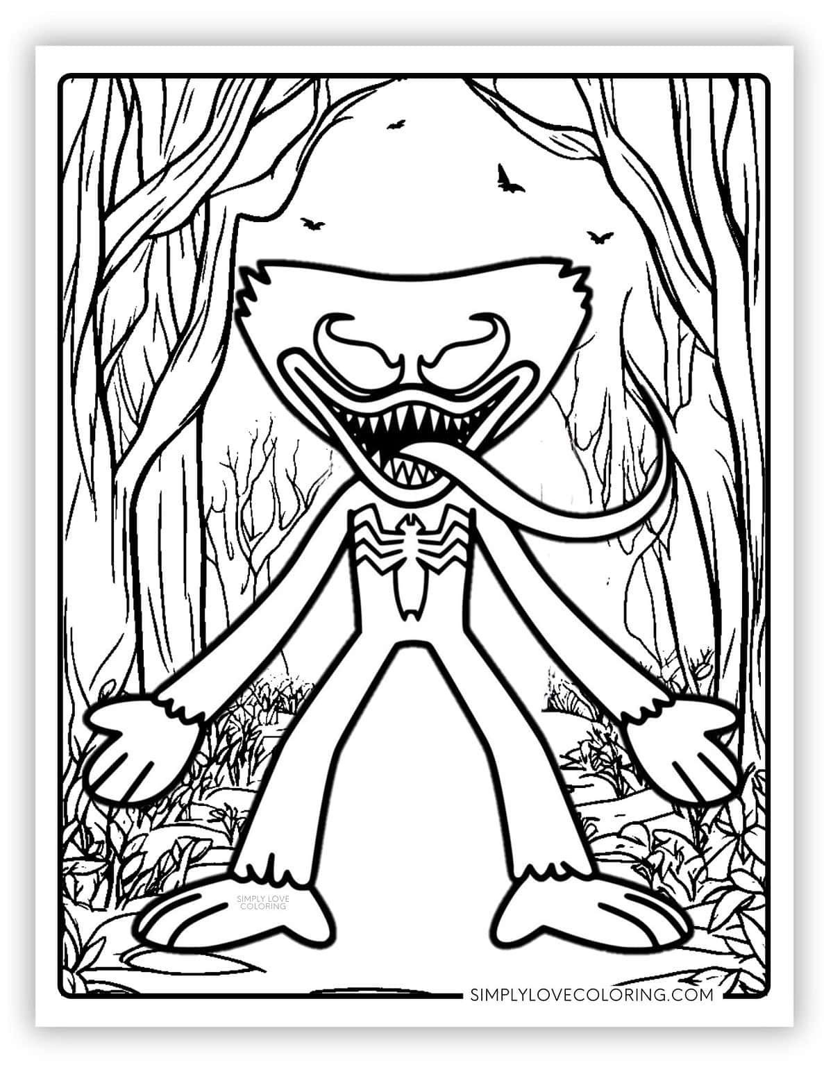 Huggy Wuggy Coloring Pages (Free PDF Printables) - Simply Love Coloring