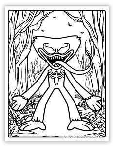 Huggy Wuggy Coloring Pages (Free PDF Printables) - Simply Love Coloring