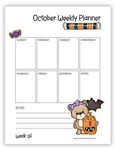 October Planner Printables (Free PDF Download) - Simply Love Coloring