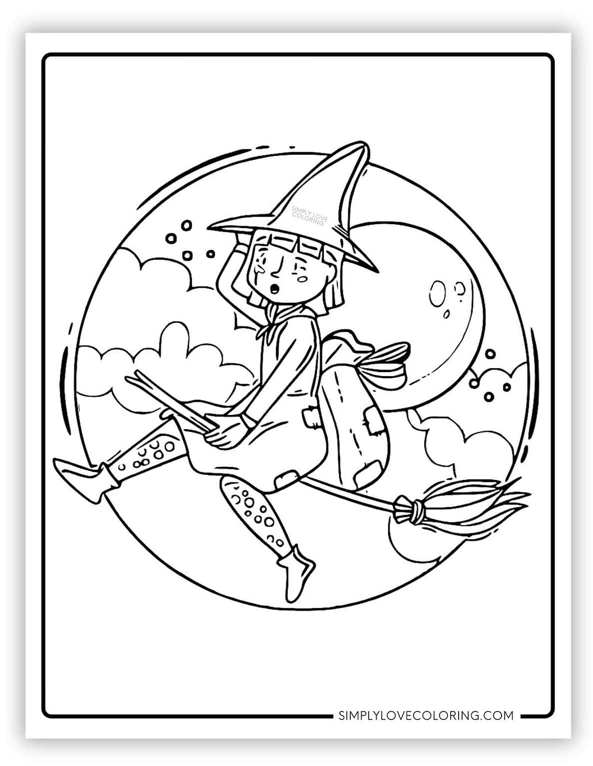 Witch Coloring Pages (Free PDF Printables) - Simply Love Coloring