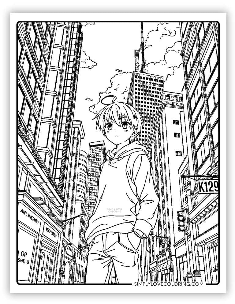 Anime Coloring Pages (Free PDF Printables) - Simply Love Coloring