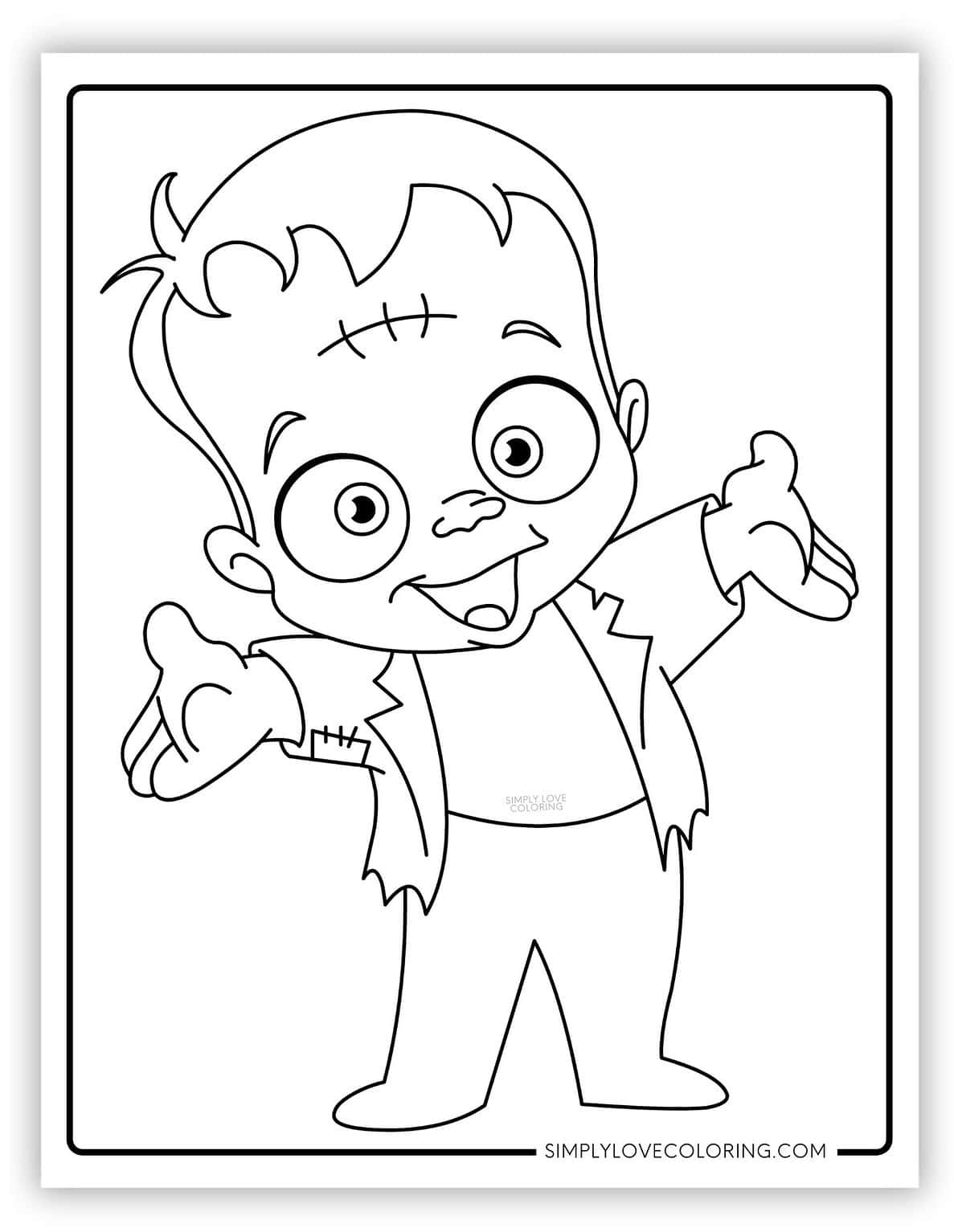 Frankenstein Coloring Pages (Free PDF Printables) - Simply Love Coloring