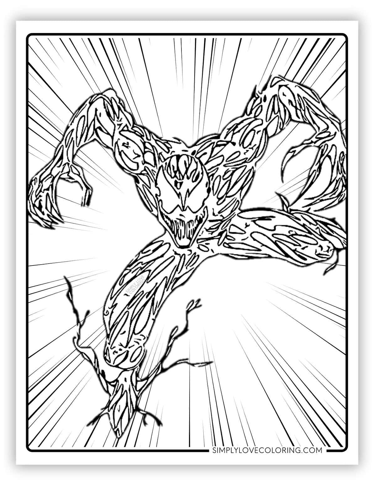 Carnage Coloring Pages (Free PDF Printables) - Simply Love Coloring