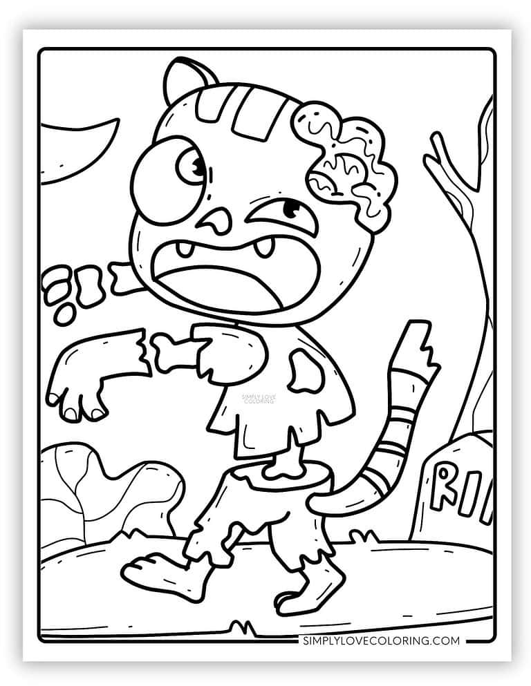 Zombie Coloring Pages (Free PDF Printables) - Simply Love Coloring