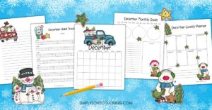 December Planner Printables (Free PDF Downloads) - Simply Love Coloring