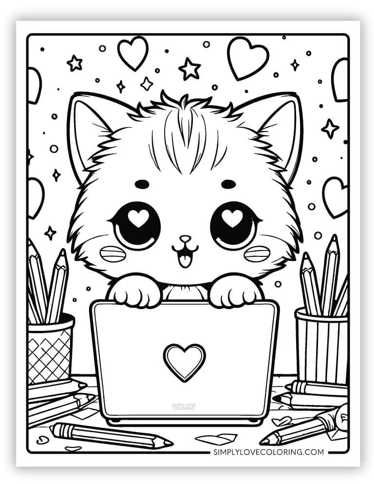 Cute Kitten Coloring Pages (Free PDF Printables) - Simply Love Coloring