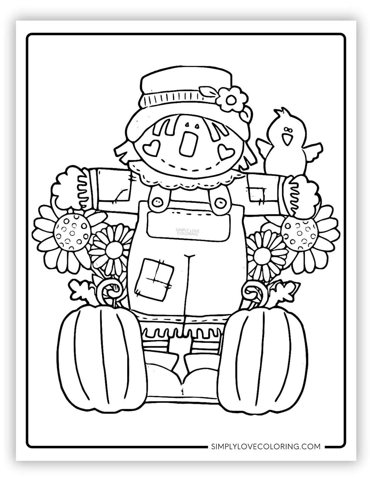Scarecrow Coloring Pages (Free PDF Printables) Simply Love Coloring