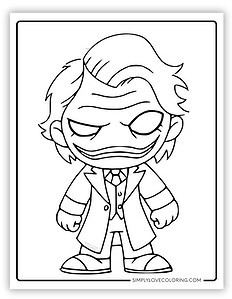 Joker Coloring Pages (Free PDF Printables) - Simply Love Coloring