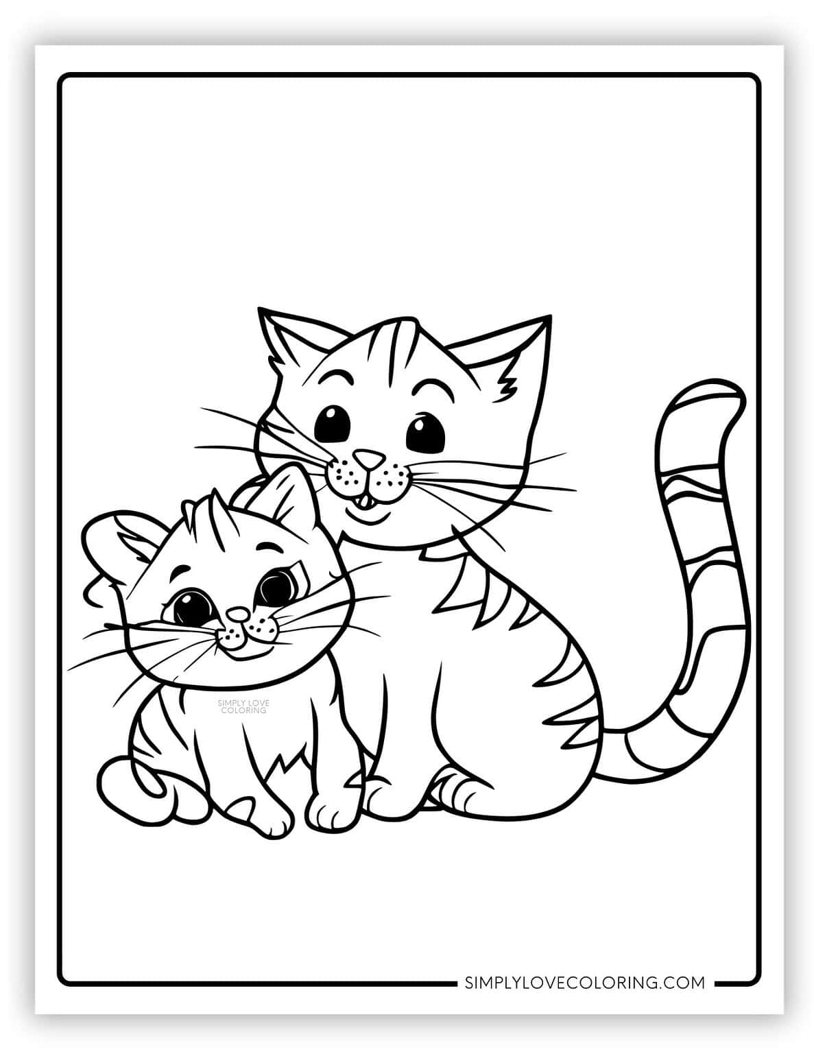 Cute Kitten Coloring Pages (Free PDF Printables) - Simply Love Coloring