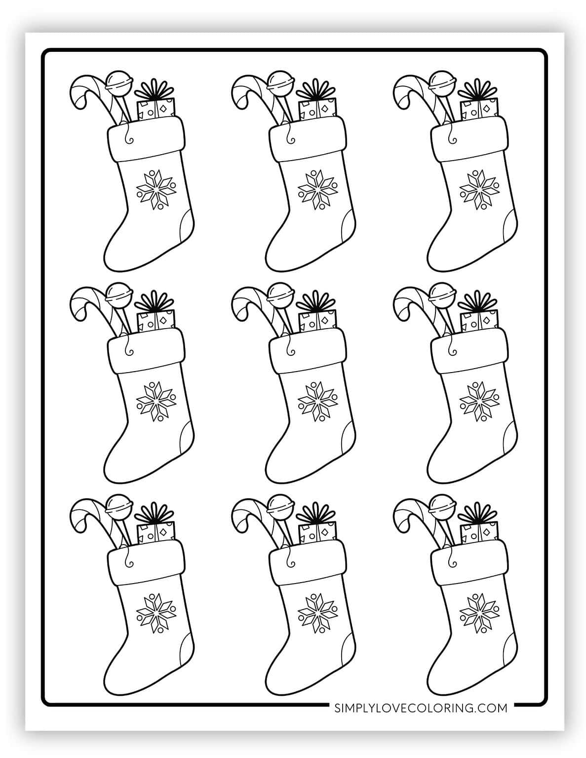 Christmas Stocking Templates (Free PDF Printables) Simply Love Coloring