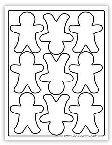 Gingerbread Man Templates (Free PDF Printables) - Simply Love Coloring