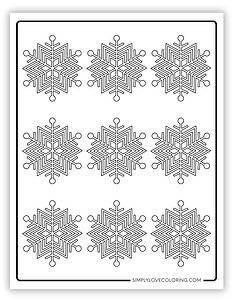 Snowflake Templates (Free PDF Printables) - Simply Love Coloring