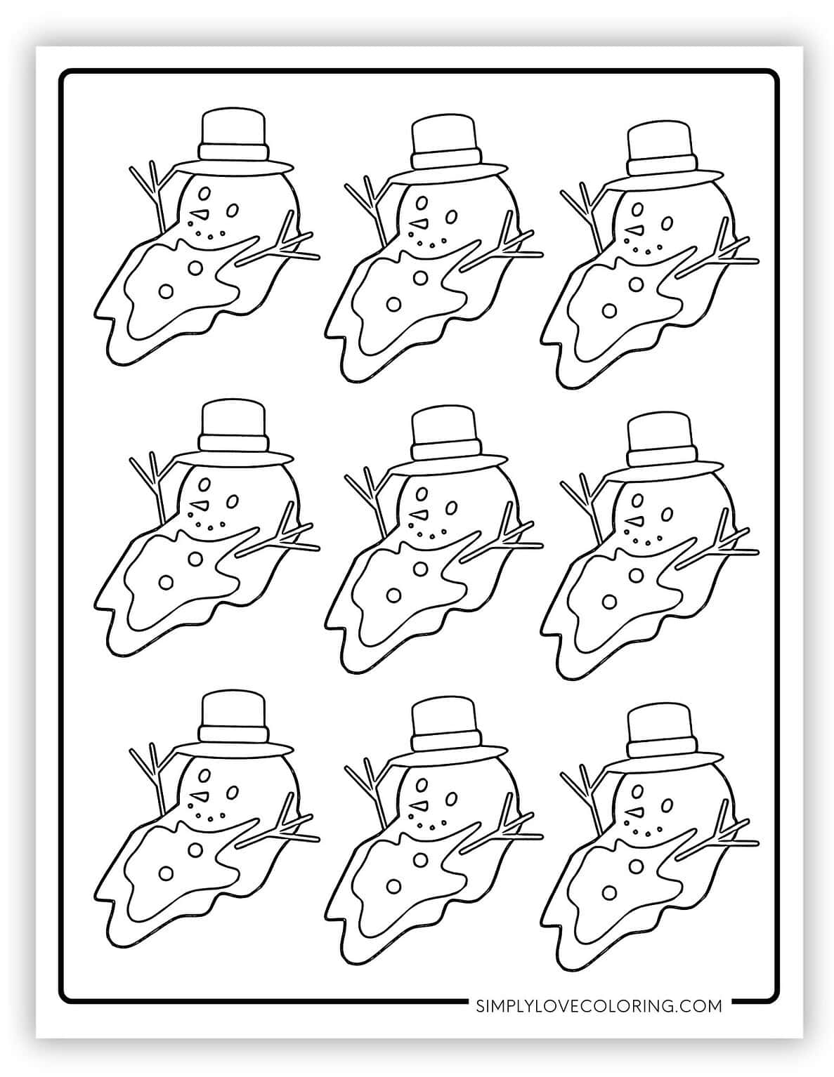 Snowman Templates (Free PDF Printables) - Simply Love Coloring