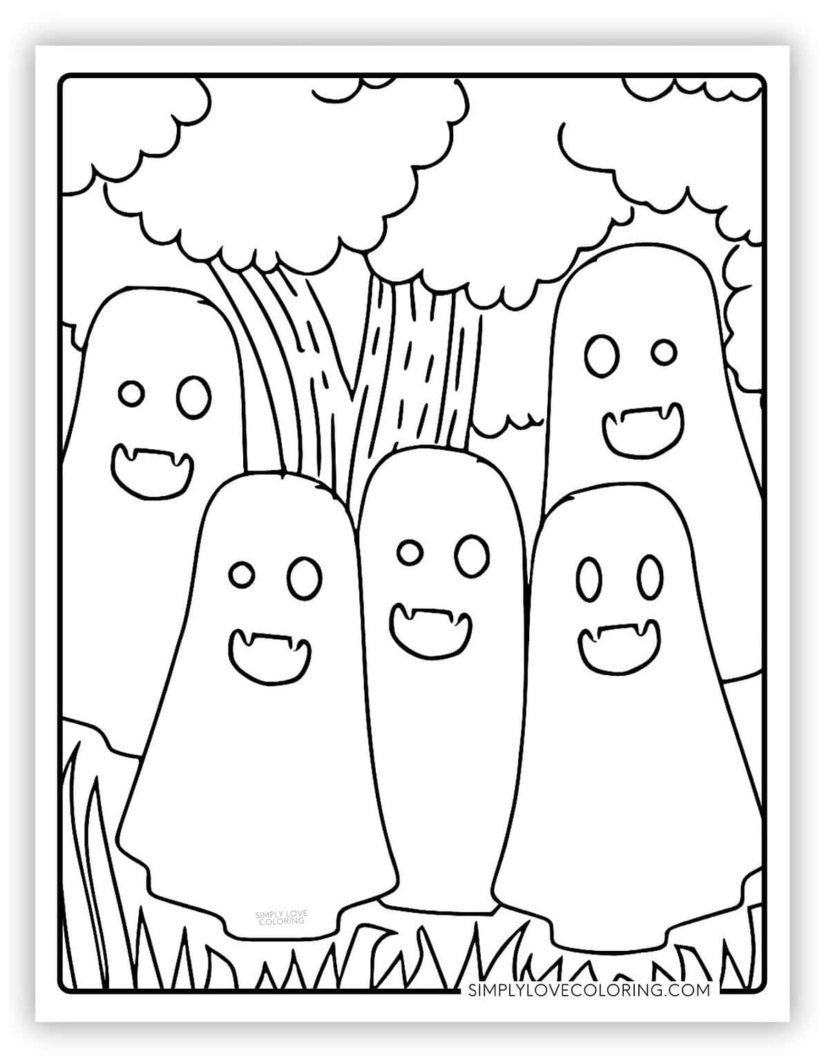 Ghost Coloring Pages (Free PDF Printables) - Simply Love Coloring