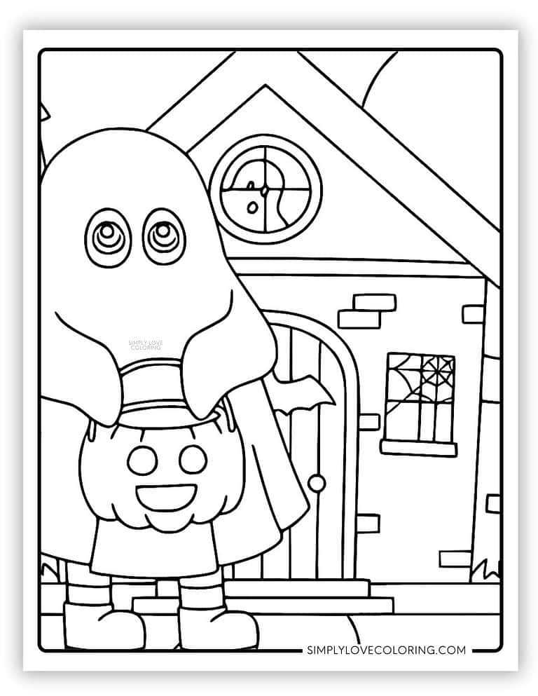 Ghost Coloring Pages (Free PDF Printables) - Simply Love Coloring