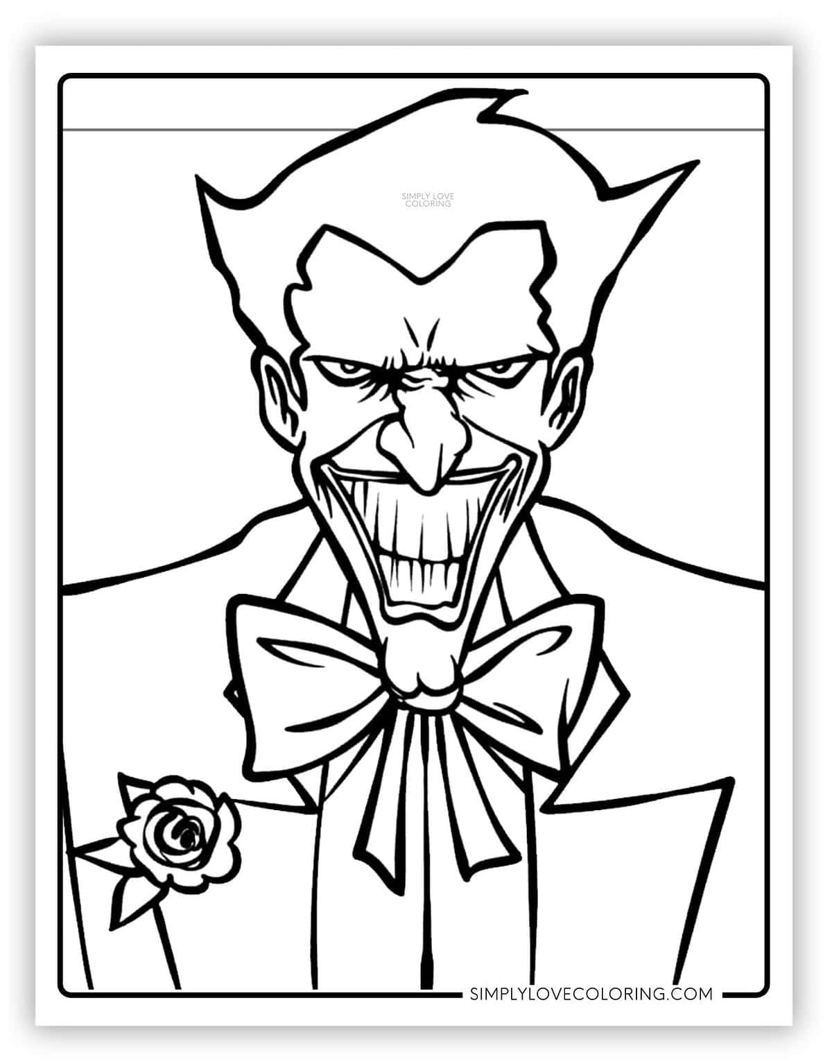 Joker Coloring Pages (Free PDF Printables) - Simply Love Coloring
