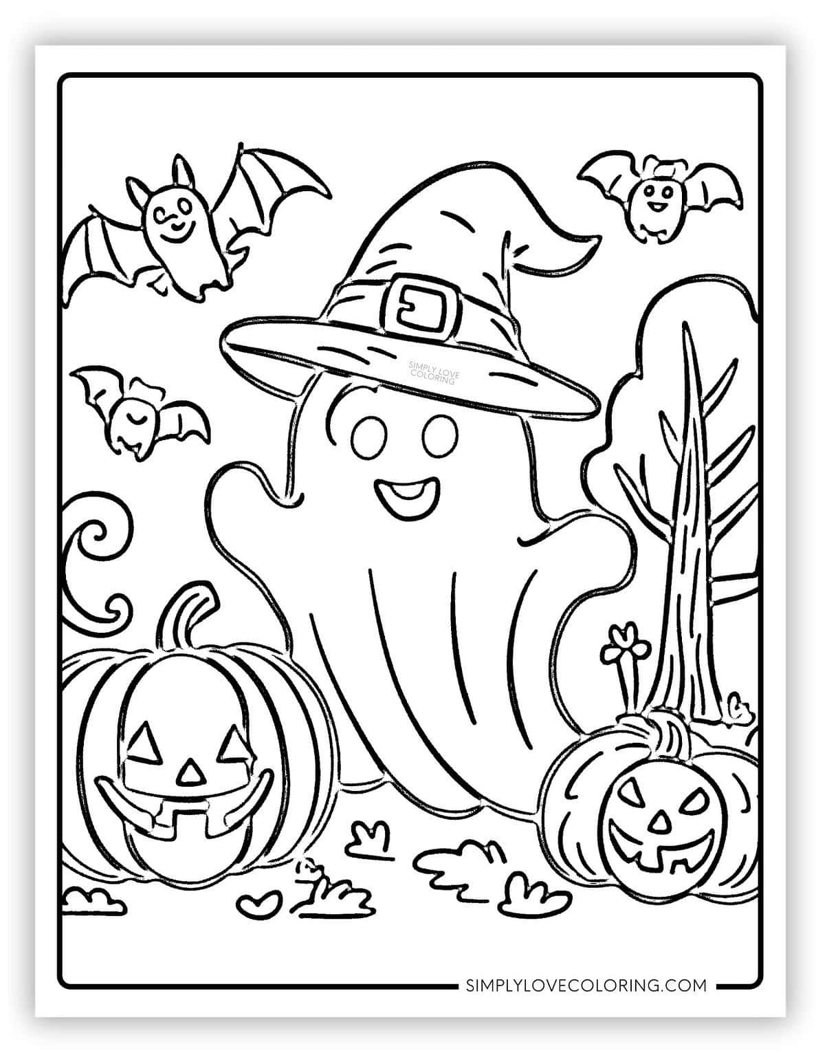 Ghost Coloring Pages (Free PDF Printables) Simply Love Coloring