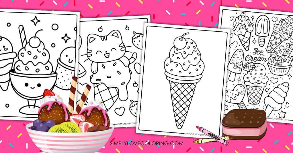 Ice Cream Coloring Pages (Free PDF Printables) - Simply Love Coloring