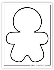 Gingerbread Man Templates (Free PDF Printables) - Simply Love Coloring