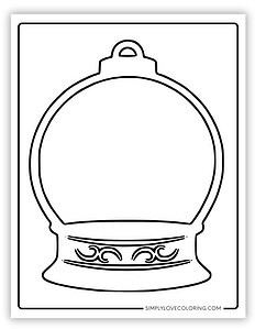 Snow Globe Templates (Free PDF Printables) - Simply Love Coloring
