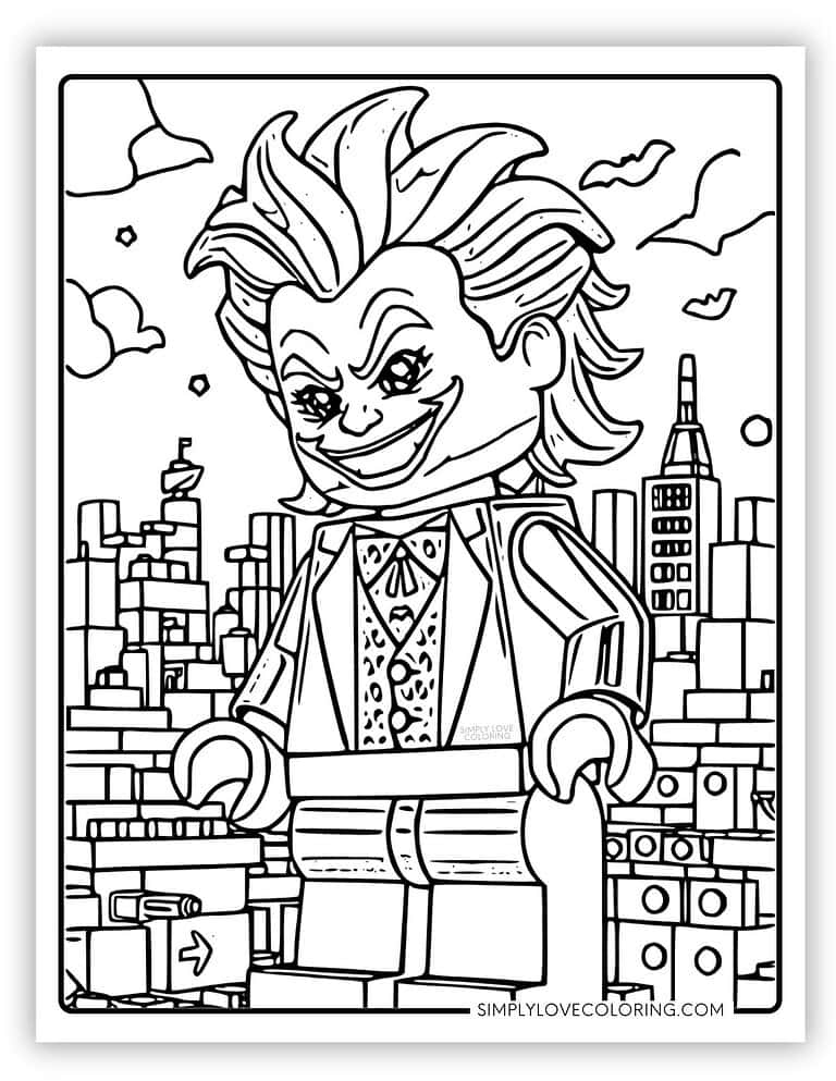 Joker Coloring Pages (Free PDF Printables) - Simply Love Coloring
