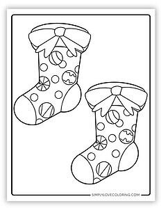 Christmas Stocking Templates (Free PDF Printables) - Simply Love Coloring