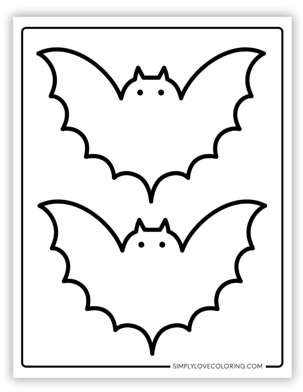 Bat Templates (Free PDF Printables) - Simply Love Coloring