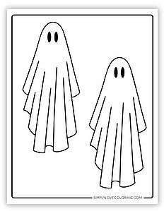 Ghost Templates (Free PDF Printables) - Simply Love Coloring