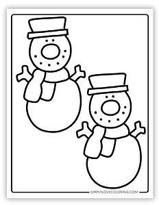 Snowman Templates (Free PDF Printables) - Simply Love Coloring