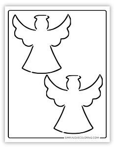 Angel Templates (Free PDF Printables) - Simply Love Coloring