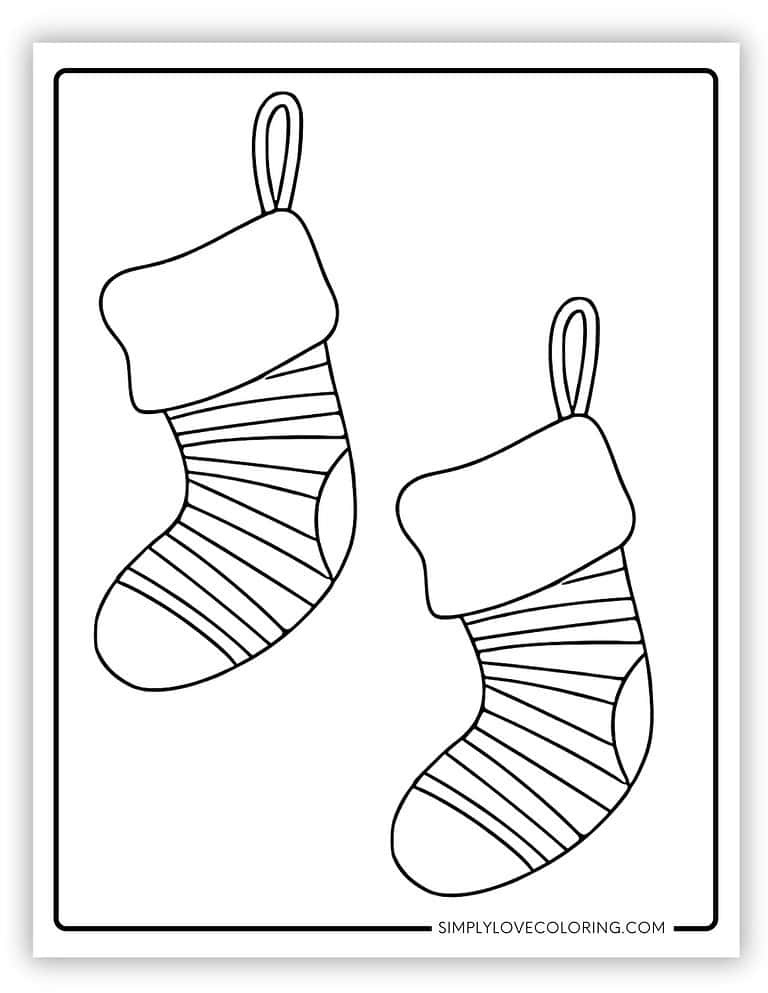 Christmas Stocking Templates (Free PDF Printables) - Simply Love Coloring