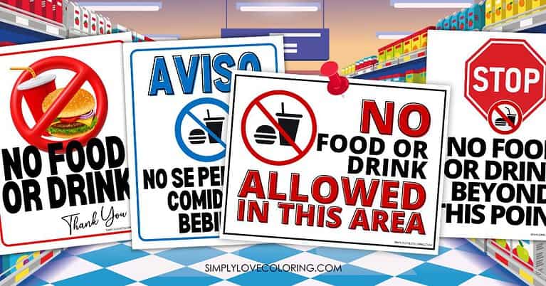 No Food or Drink Sign Printable (Free PDF Downloads) Simply Love Coloring No Food or Drink Sign Printable (Free PDF Downloads) Simply Love Coloring