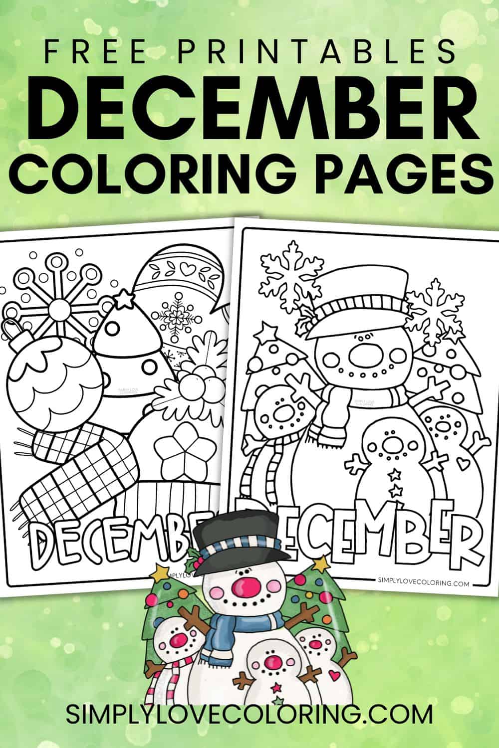 December Coloring Pages (Free PDF Printables) Simply Love Coloring