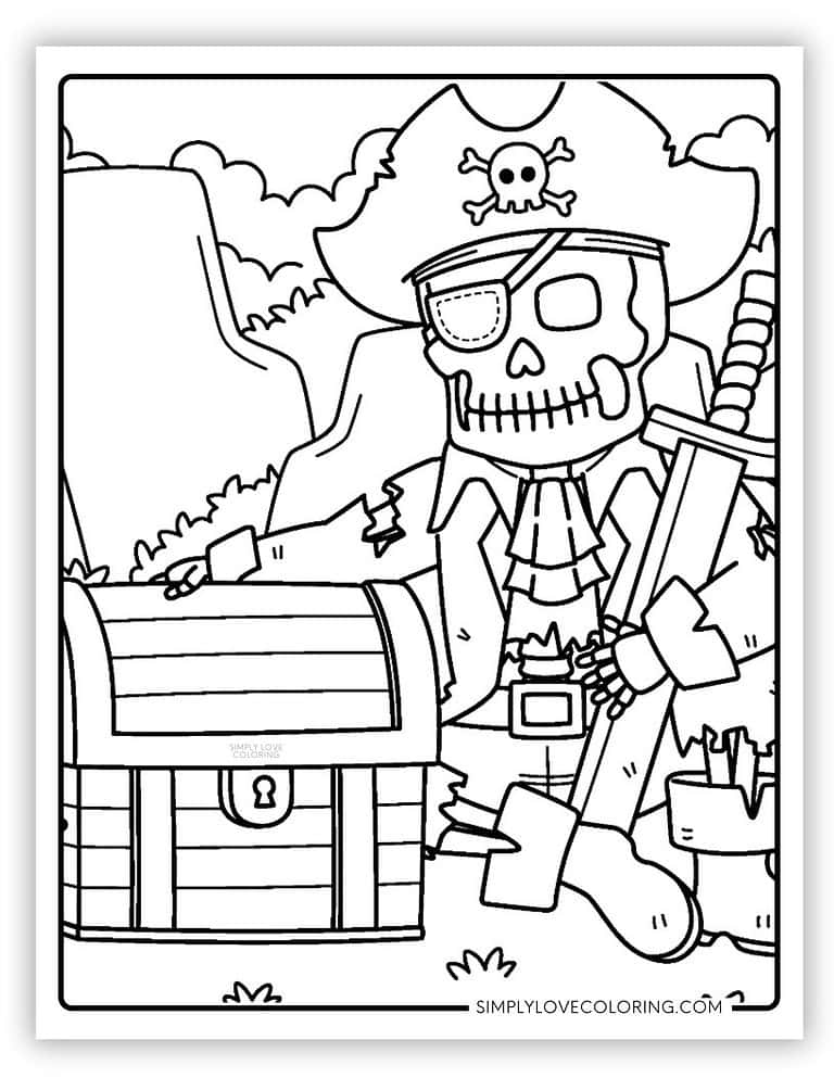 Skeleton Coloring Pages (Free PDF Printables) - Simply Love Coloring