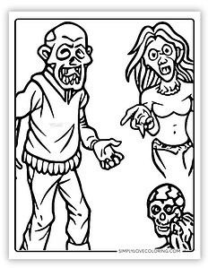 Zombie Coloring Pages (Free PDF Printables) - Simply Love Coloring