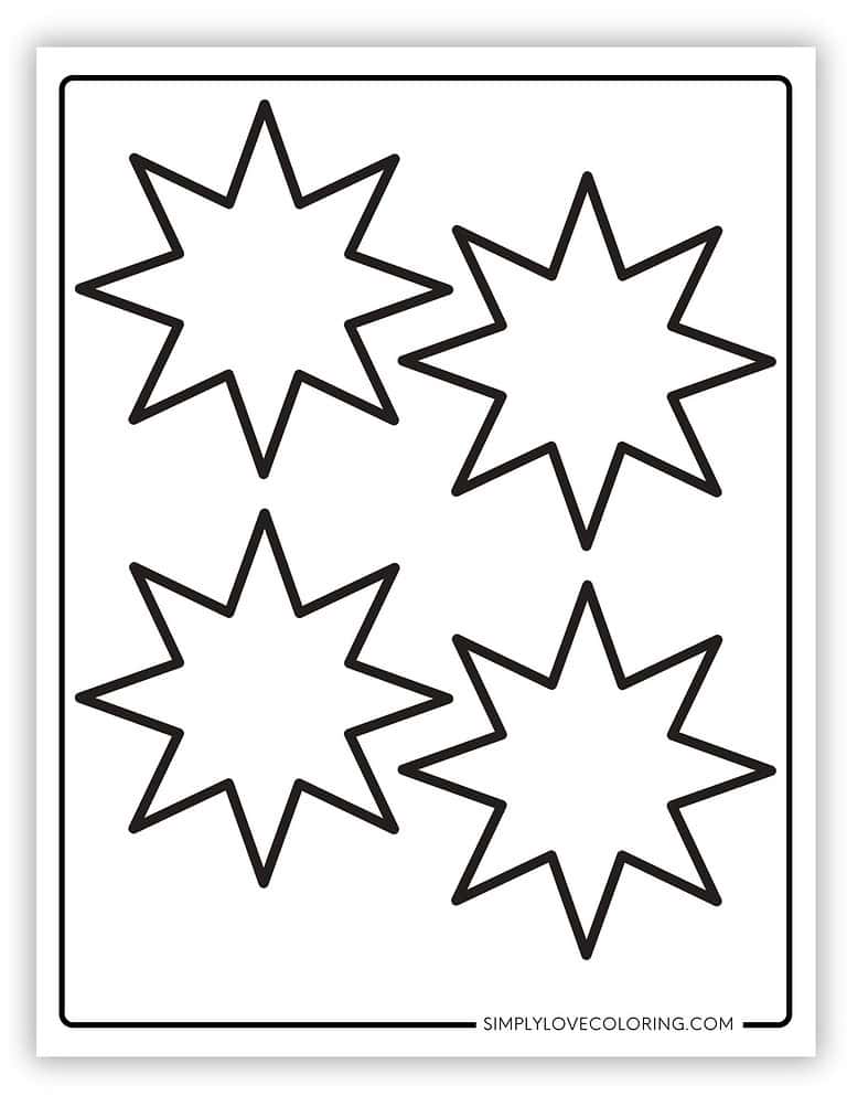 Star Templates Free PDF Printables - Small 8 Point Star Templates 768x994 