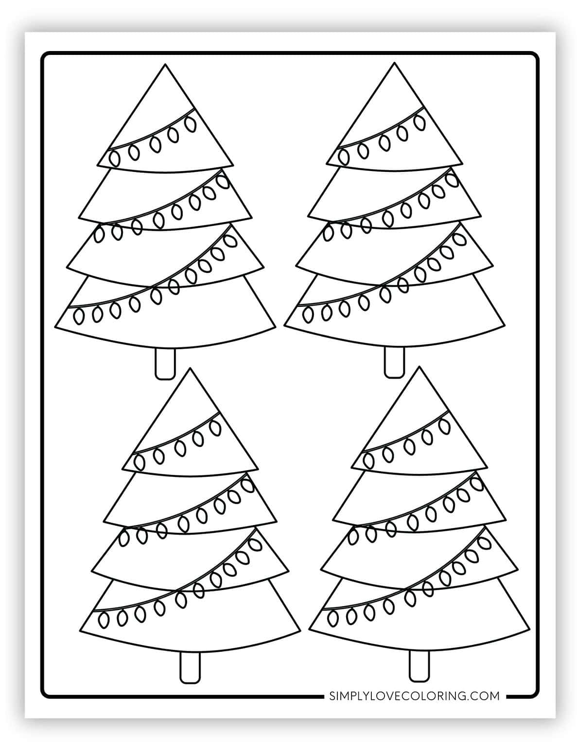 Christmas Tree Templates (Free PDF Printables) - Simply Love Coloring